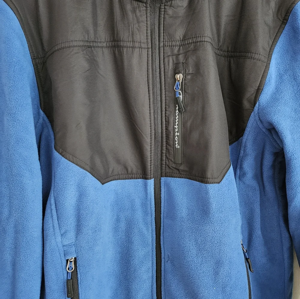 Champion Jacket Arctic Mens Fleece Jacket Blue‎ and Black size Medium NWT